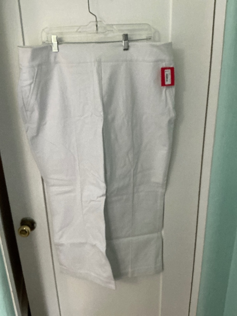 NWT SPANX Silver Lining Kick Flare White Pants 1X | Pull-On Slim Flare